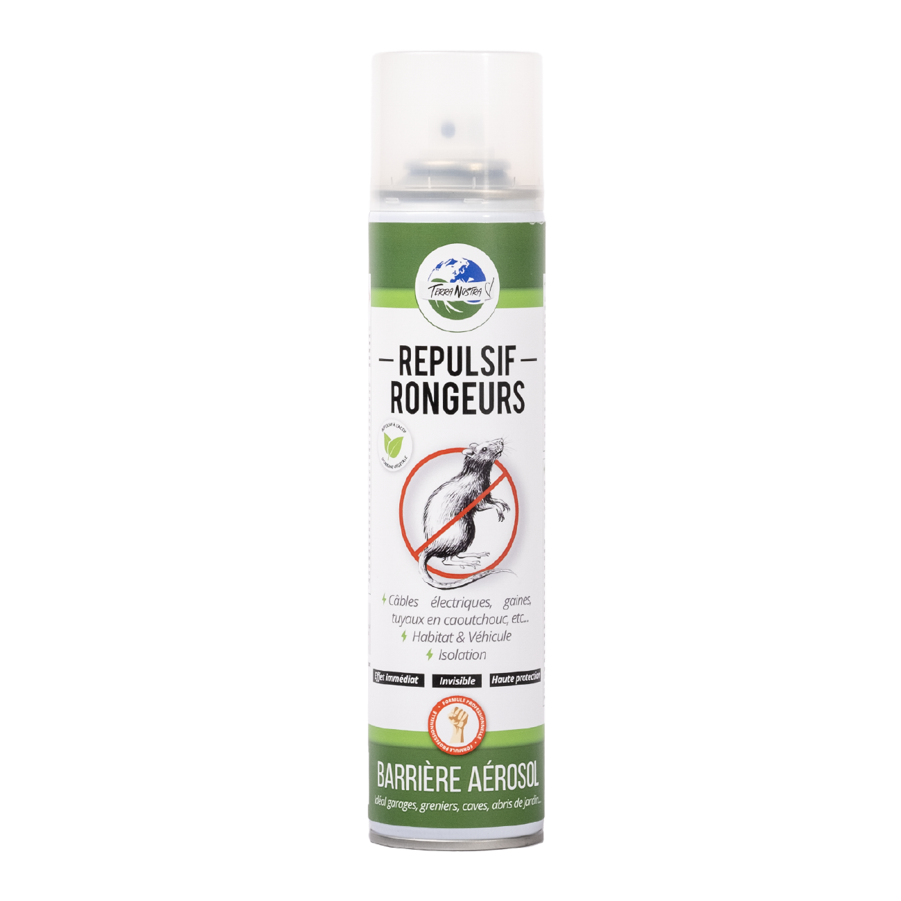 Anti Rat Souris Rongeurs Barrière Répulsive Naturelle Aérosol 300ml Fabriqué en France Terra Nostra