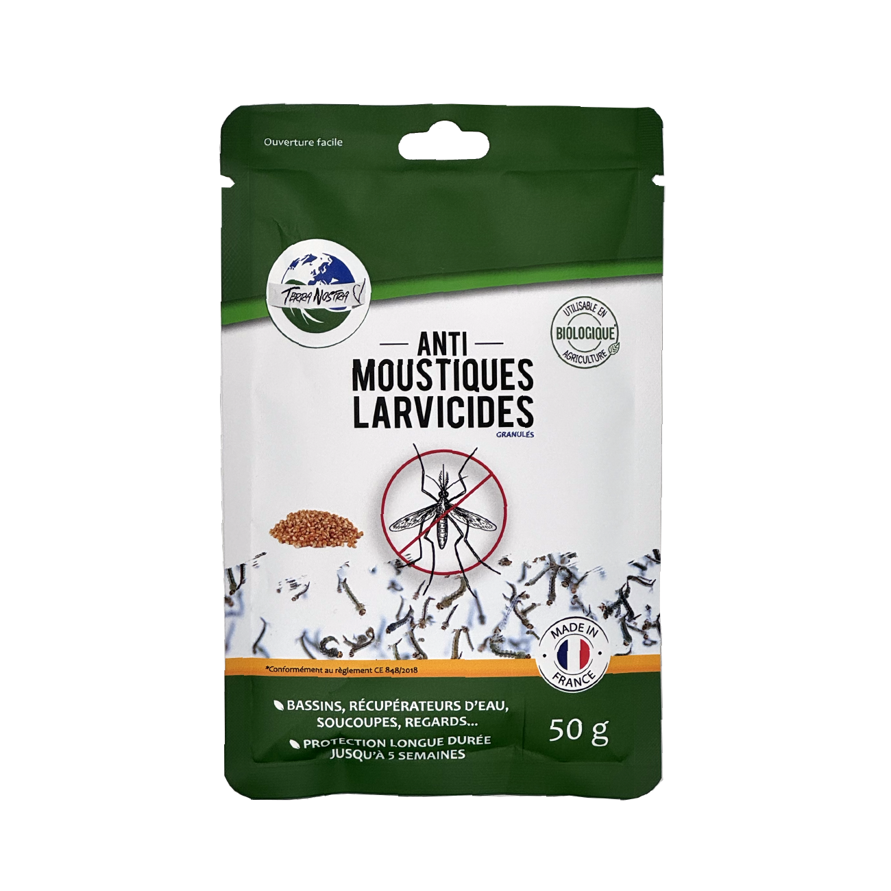 Anti Moustiques Larvicides Sachet ou Pot Fabriqué en France Terra Nostra