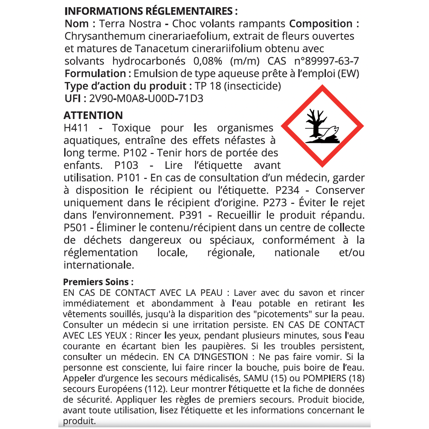 Choc Volants & Rampants - Terra Nostra - insecticides a base de produits naturels