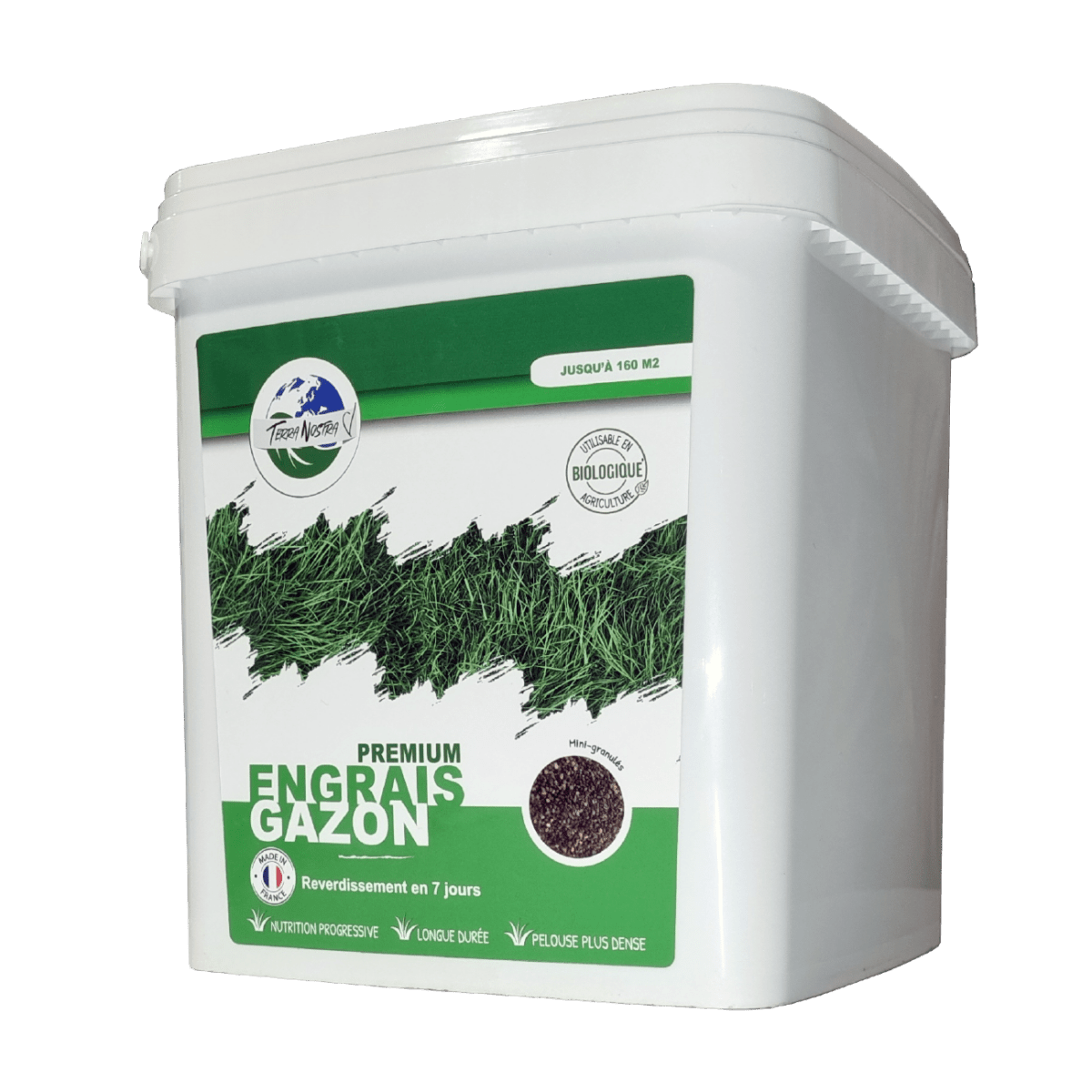 Engrais Premium Gazon Boite ou Seau Mini Granulés - Terra Nostra - insecticides a base de produits naturels