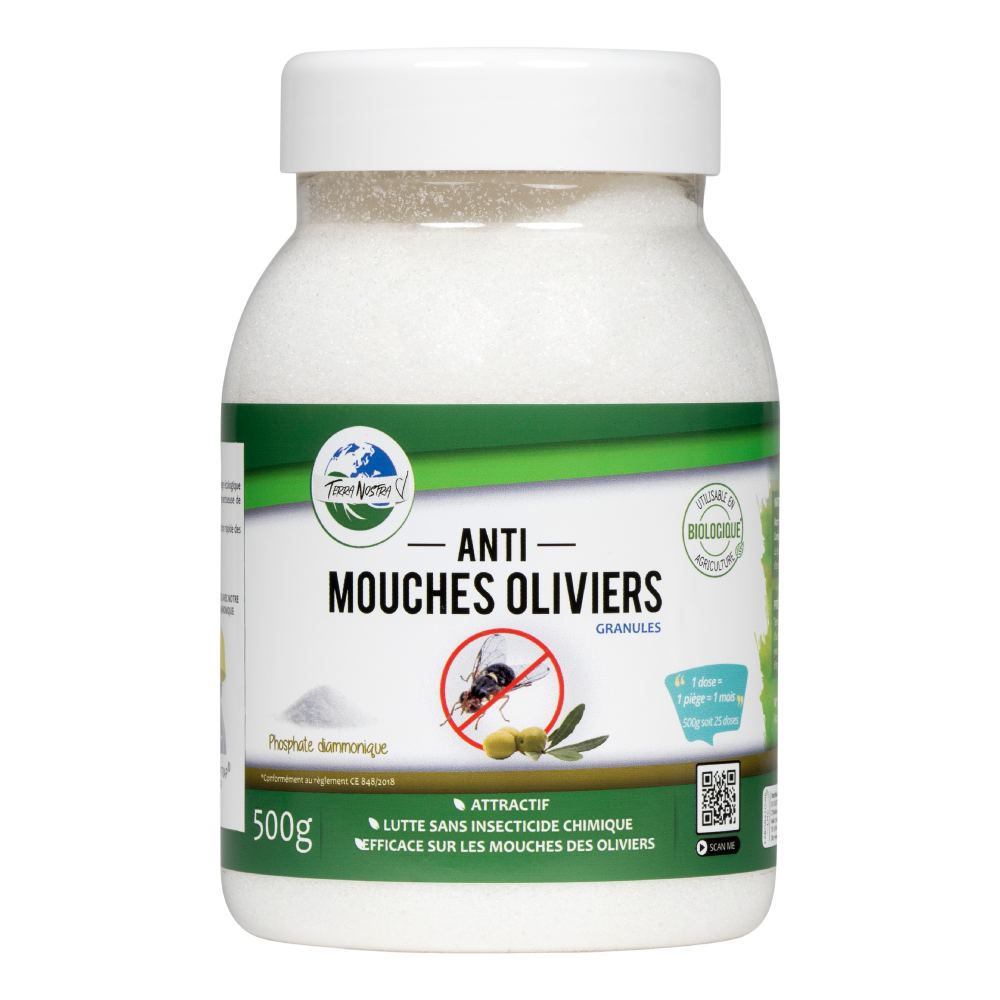 Traitement Naturel Mouche des Olivier Phosphate Diammonique Flacon 500g Fabriqué en France Terra Nostra - Terra nostra shop