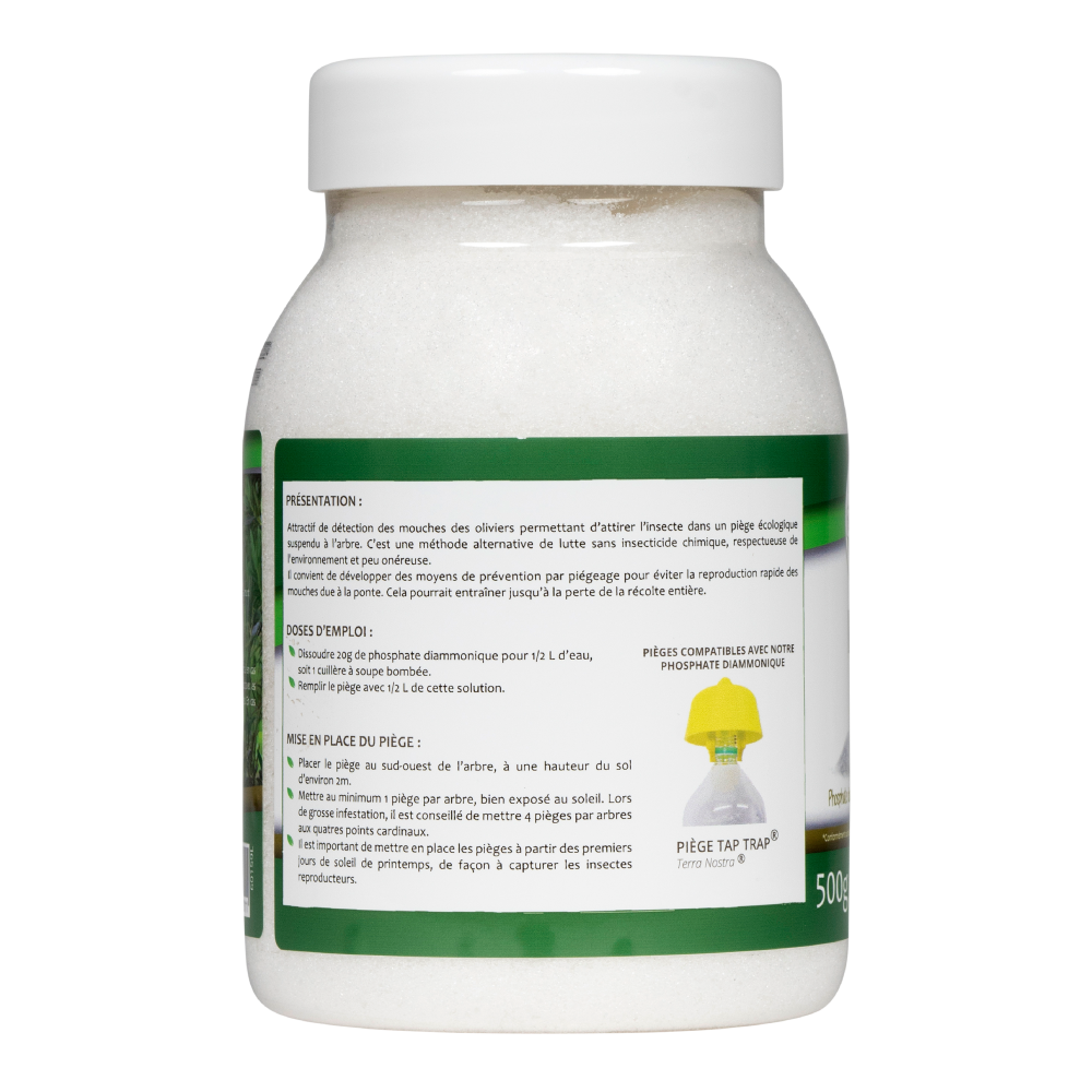 Traitement Naturel Mouche des Olivier Phosphate Diammonique Flacon 500g Fabriqué en France Terra Nostra - Terra nostra shop