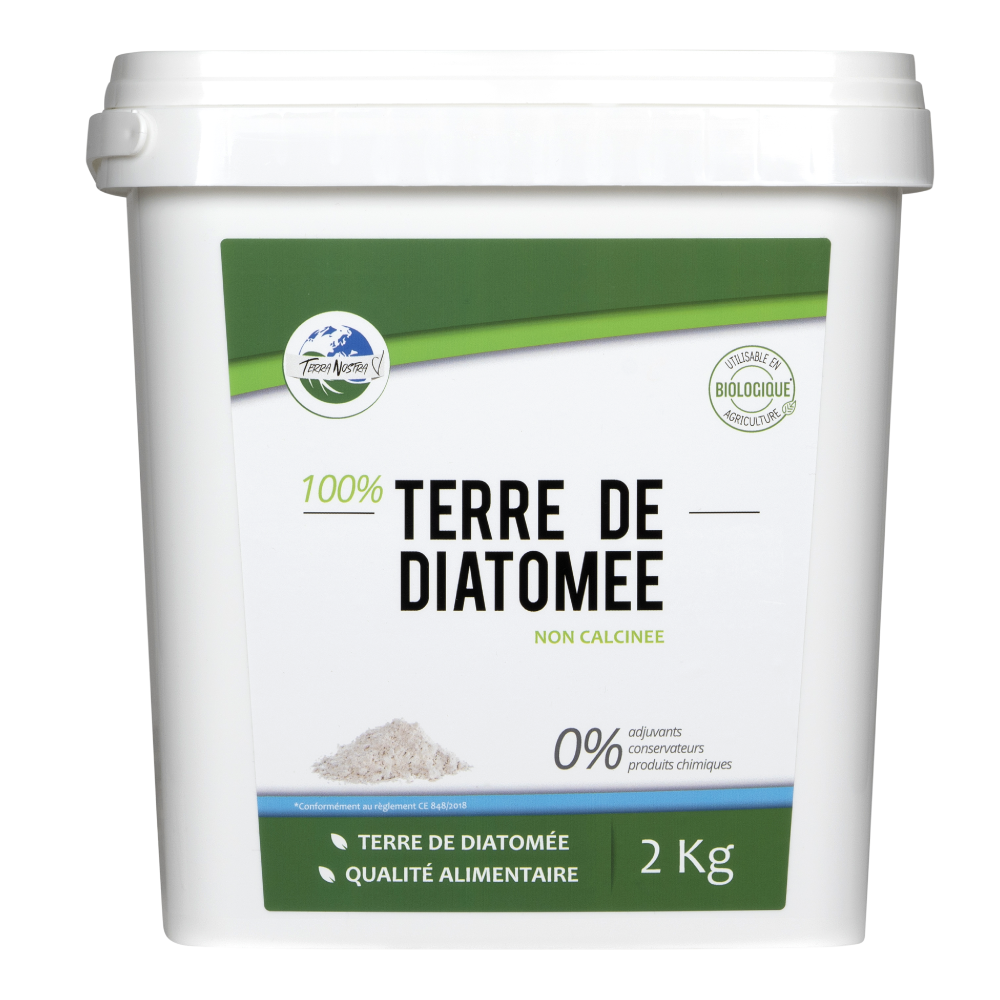 Poudre Ménager Multi Usage Terre de Diatomée Naturel Seau 2Kg Terra Nostra - Terra nostra shop