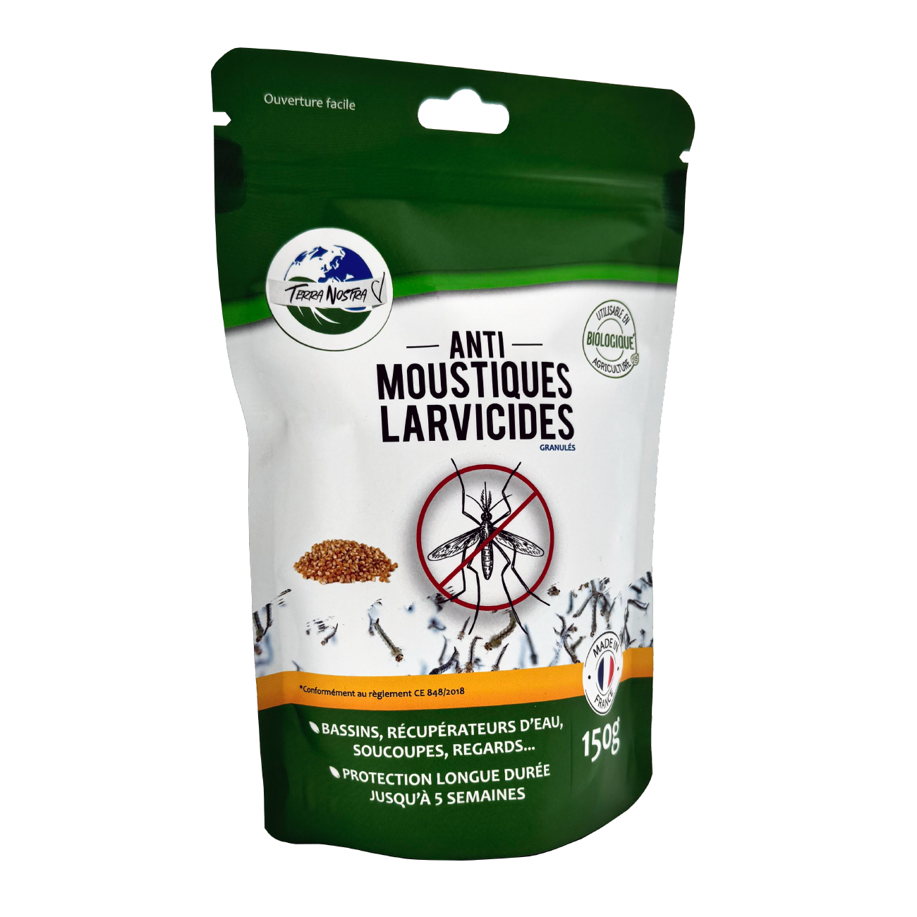 Anti Moustiques Larvicides Sachet ou Seau Fabriqué en France Terra Nostra
