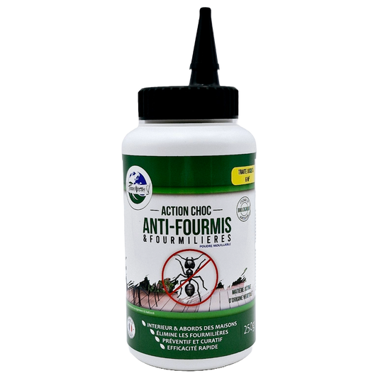 Anti-Fourmis - Choc Poudrage & Arrosage - Prêt à l'emploi - Poudreuse 250 gr