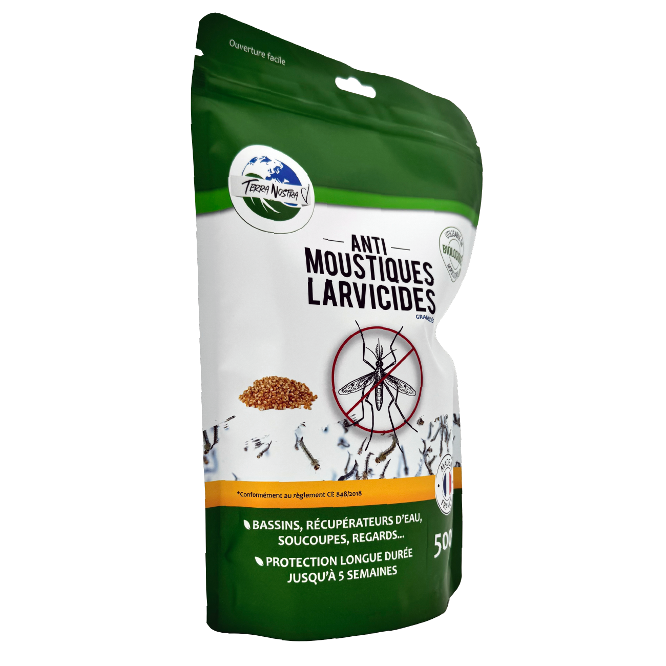 Anti Moustiques Larvicides Sachet ou Seau Fabriqué en France Terra Nostra
