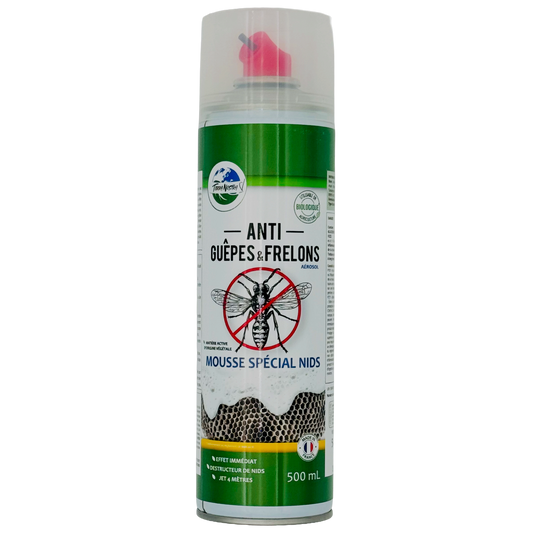 Guêpe et Frelon Jet 4m Aérosol MOUSSE 500ml