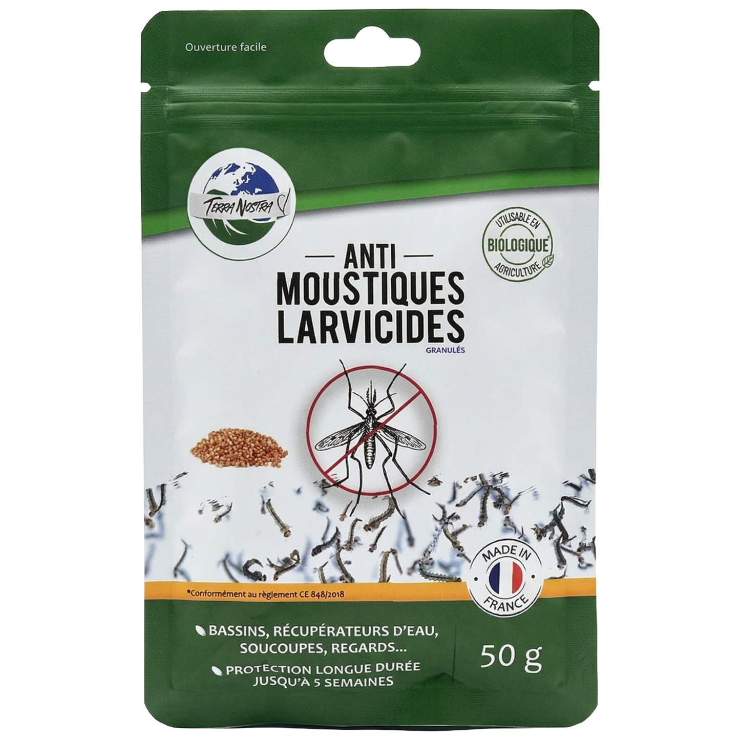 Anti Moustiques Larvicides Sachet ou Seau Fabriqué en France Terra Nostra