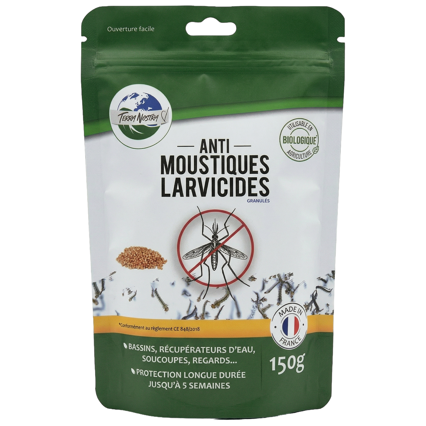 Anti Moustiques Larvicides Sachet ou Seau Fabriqué en France Terra Nostra
