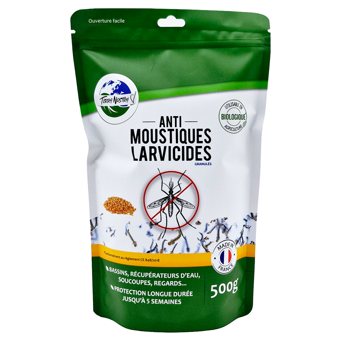Anti Moustiques Larvicides Sachet ou Seau Fabriqué en France Terra Nostra