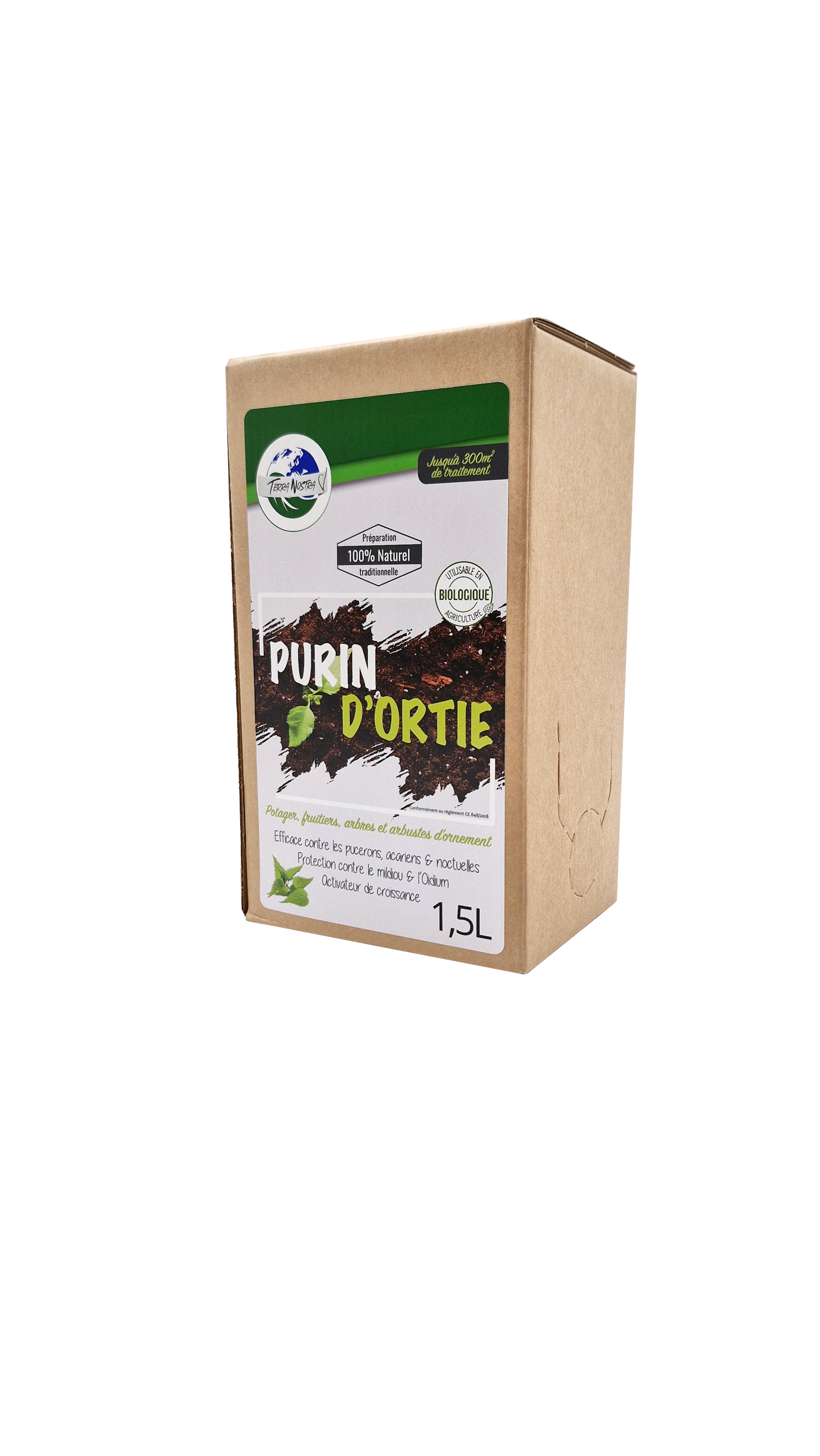 Jardin Naturel Purin d'Ortie Concentré Pouch ou Bib Fabriqué en France Terra Nostra