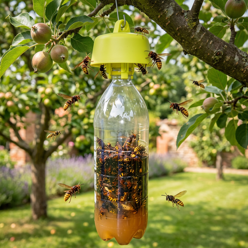 Piège Bouteille Ecologique Guêpe et Frelons avec Recettes Terra Nostra