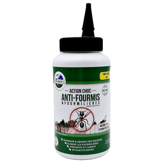Anti - Fourmis - Choc Poudrage & Arrosage - Prêt à l'emploi - Poudreuse 250 gr - Terra Nostra - insecticides a base de produits naturels
