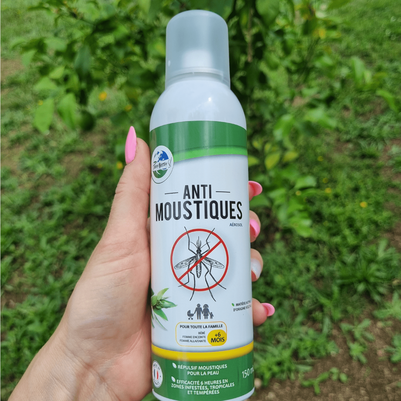 Anti Moustique Naturel Aérosol Cutané 150ml - Terra Nostra - insecticides a base de produits naturels