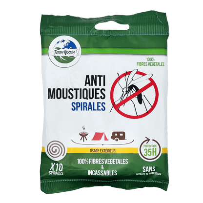 Anti Moustique Naturel Spirales Biodégradables LOT de 2 Sachets de 10 - Terra Nostra - insecticides a base de produits naturels