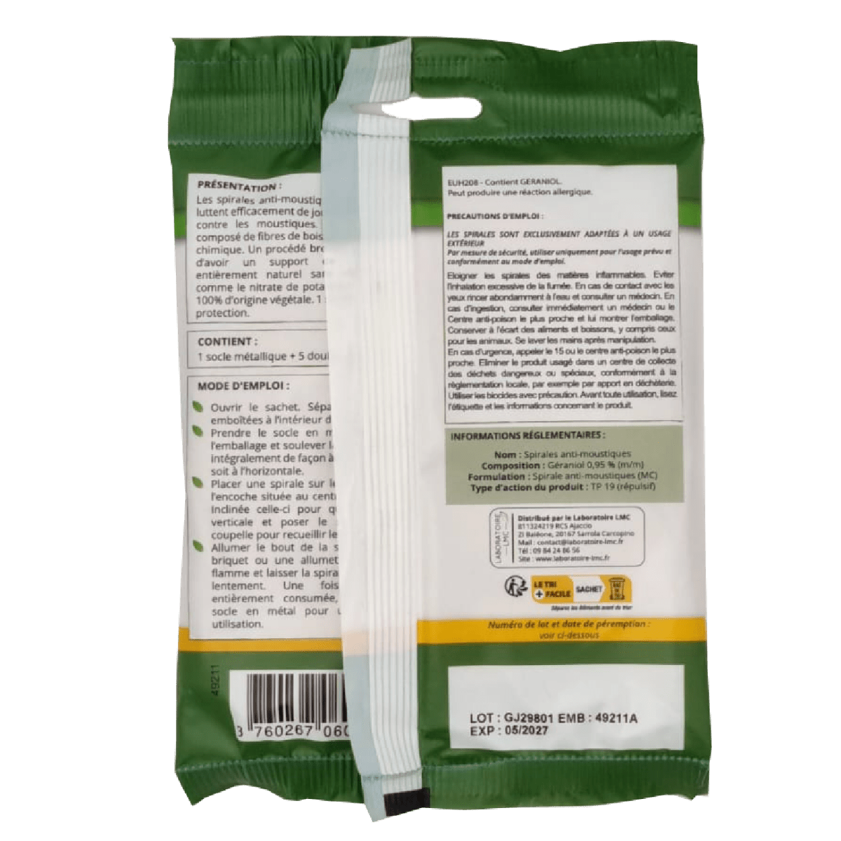 Anti Moustique Naturel Spirales Biodégradables LOT de 2 Sachets de 10 - Terra Nostra - insecticides a base de produits naturels