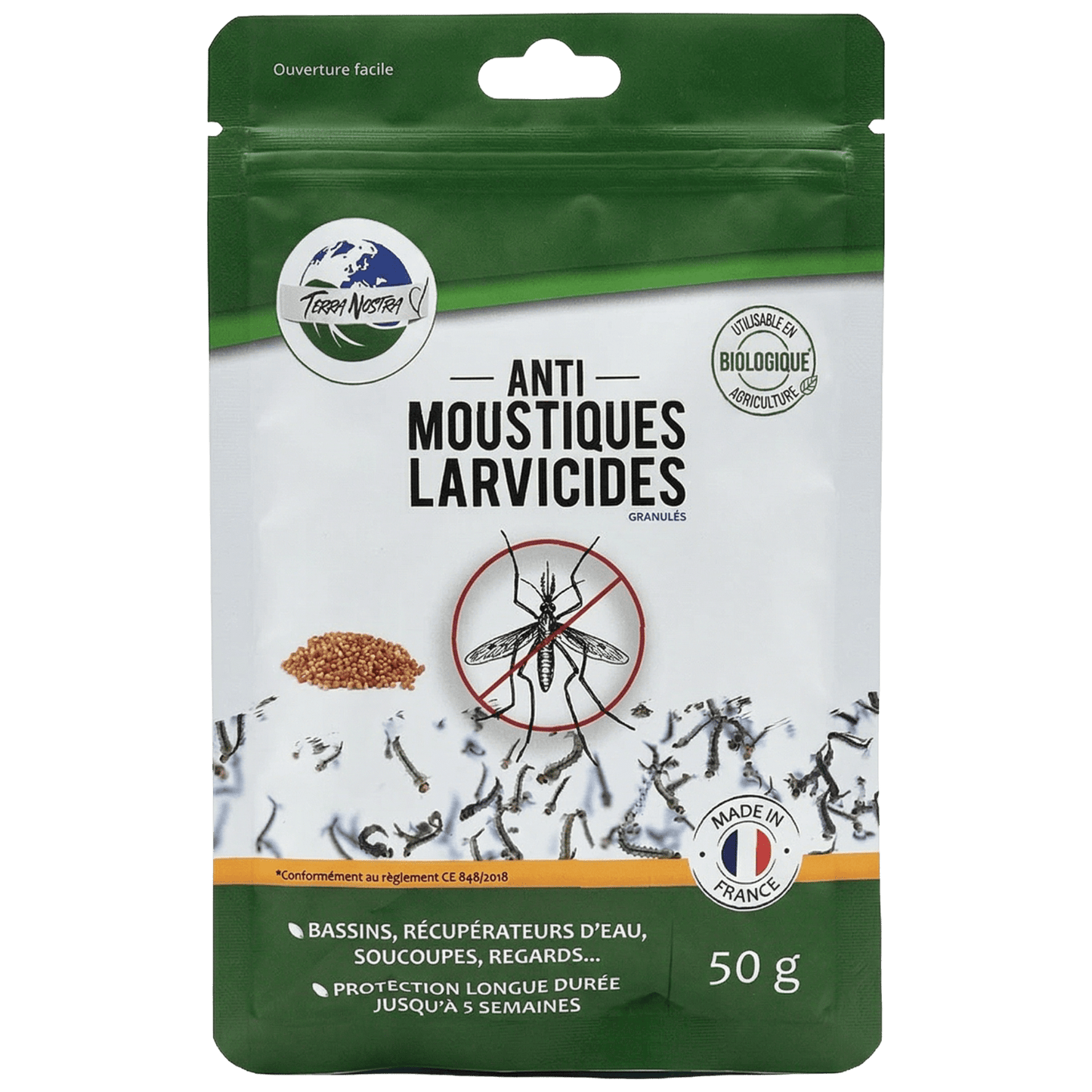 Anti Moustiques Larvicides Sachet ou Seau - Terra Nostra - insecticides a base de produits naturels