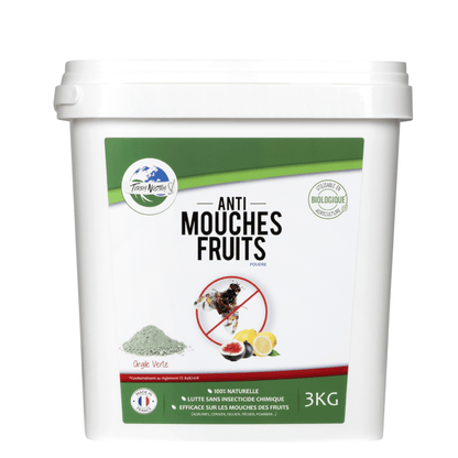 Argile Verte Mouches des Fruits Seau 3KG - Terra Nostra - insecticides a base de produits naturels
