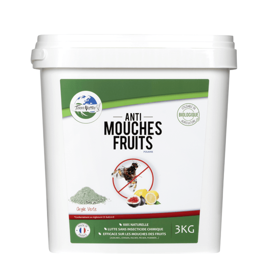Argile Verte Mouches des Fruits Seau 3KG - Terra Nostra - insecticides a base de produits naturels