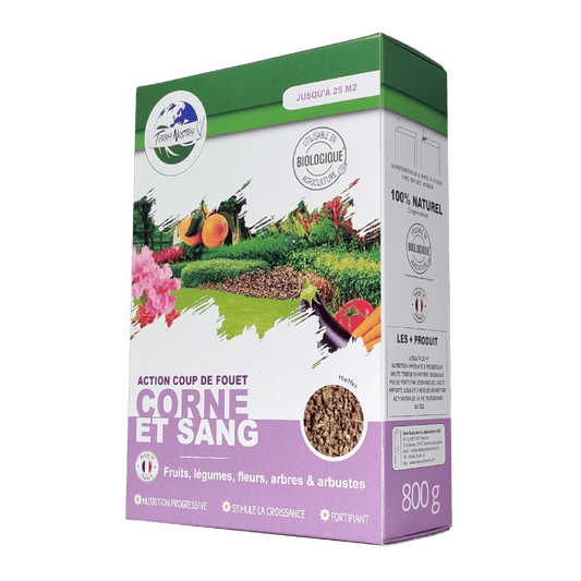 Engrais Corne et Sang Boite ou Seau Miettes Coup de fouet - Terra Nostra - insecticides a base de produits naturels