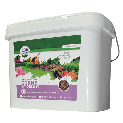 Engrais Corne et Sang Boite ou Seau Miettes Coup de fouet - Terra Nostra - insecticides a base de produits naturels