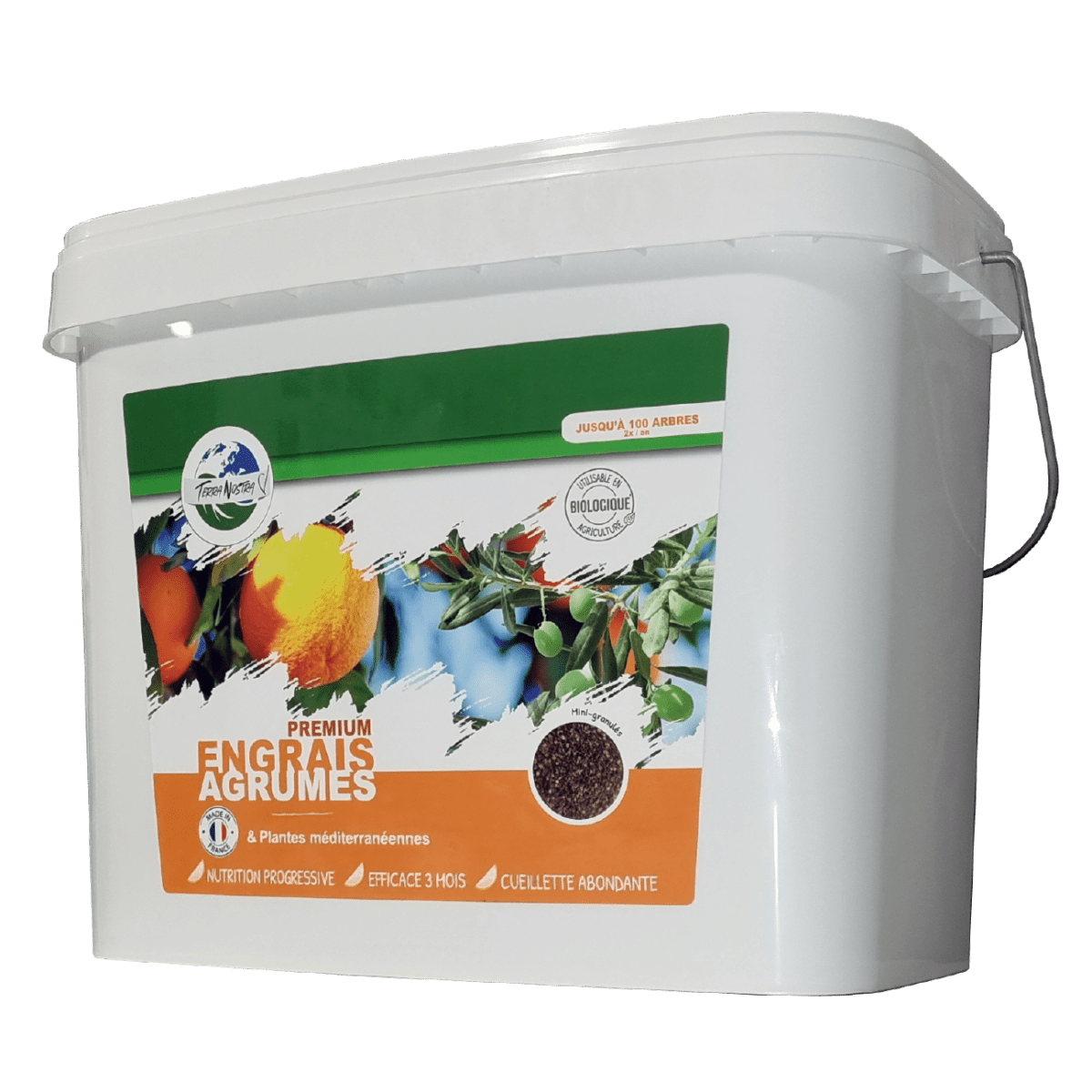 Engrais Premium Agrumes & Plantes Méditerranéennes Mini Granulés - Terra Nostra - insecticides a base de produits naturels