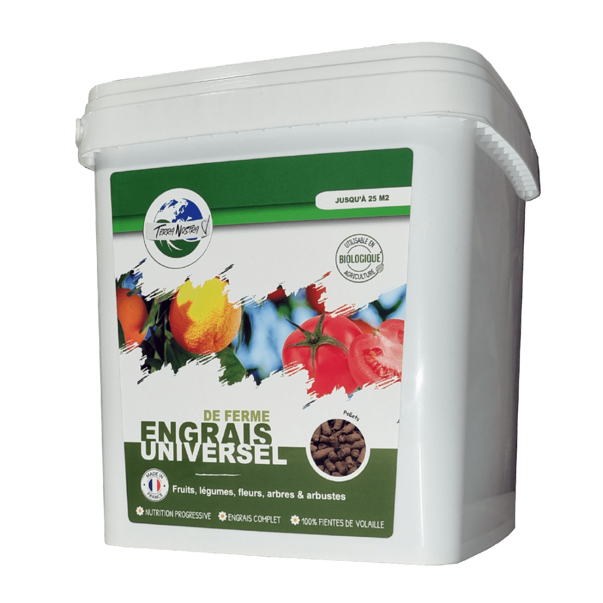 Engrais Universel de Ferme Seau Pellets - Terra Nostra - insecticides a base de produits naturels