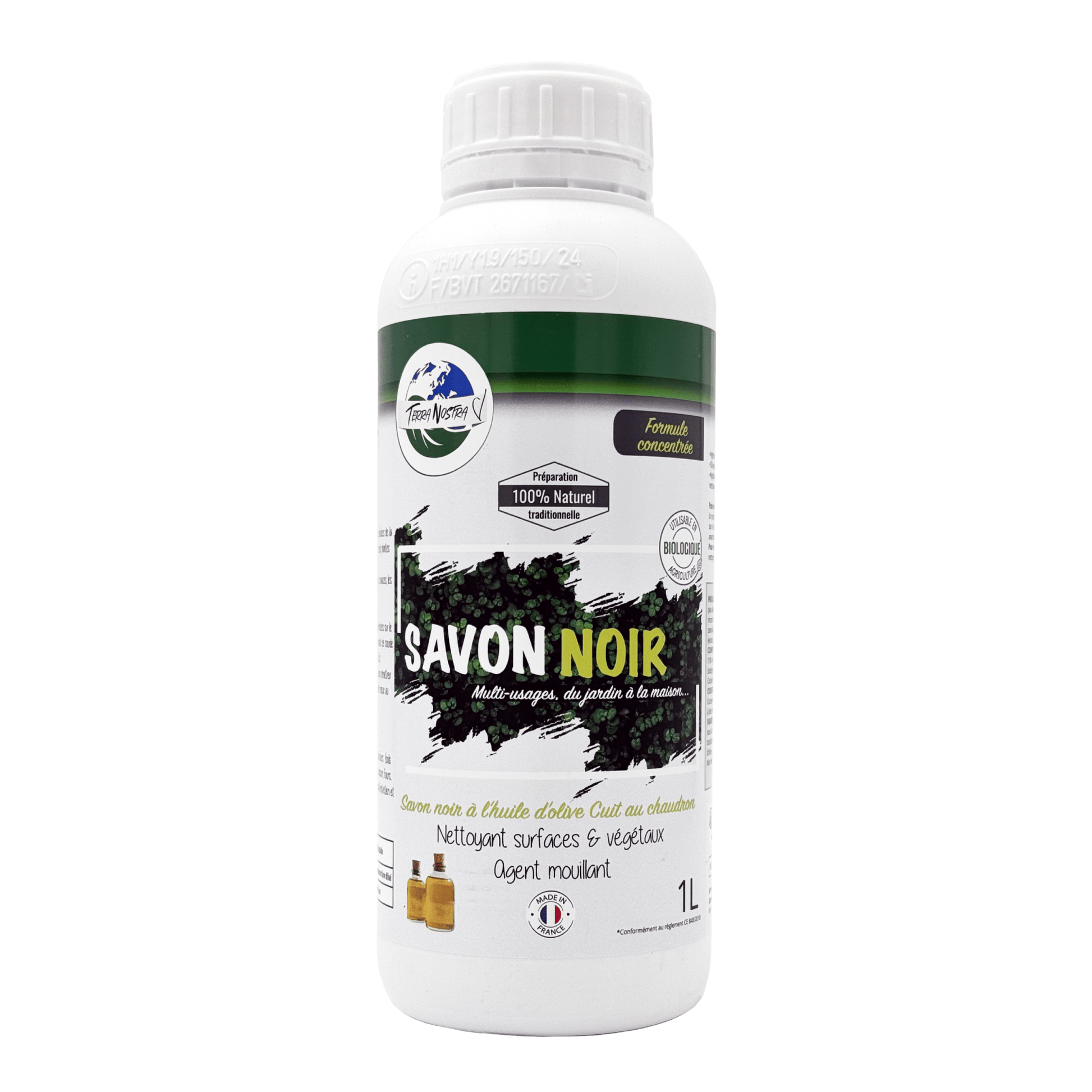 Jardin Naturel Savon Noir Concentré 1L - Terra Nostra - insecticides a base de produits naturels