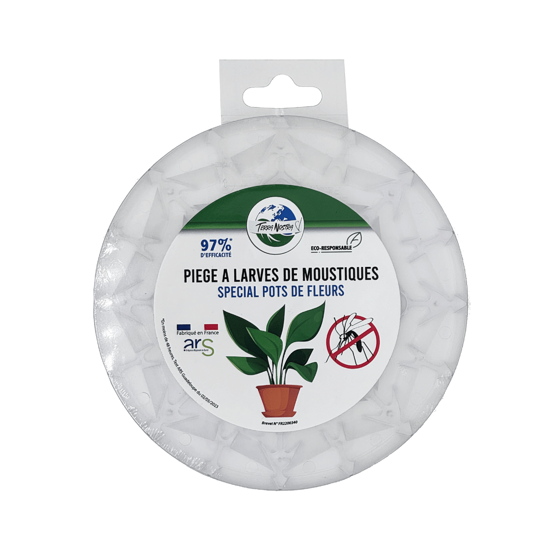 Piège à Larves de Moustiques Terra Nostra – Spécial Coupelle de Pot de Fleurs - Terra Nostra - insecticides a base de produits naturels