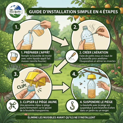 Piège Bouteille Ecologique Guêpe et Frelons avec Recettes Terra Nostra - Terra Nostra - insecticides a base de produits naturels
