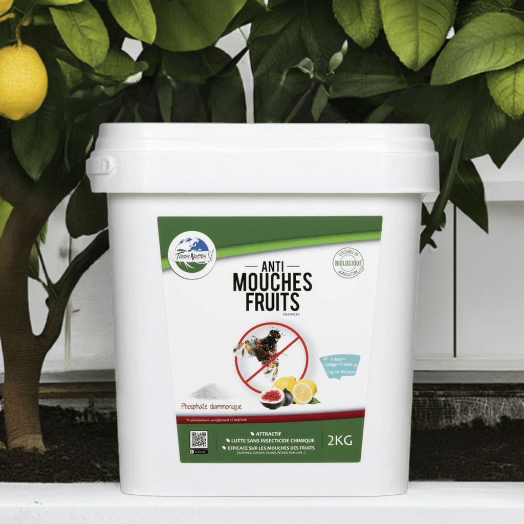 Traitement Naturel Mouche des Fruits Phosphate Diammonique Flacon ou Seau - Terra Nostra - insecticides a base de produits naturels