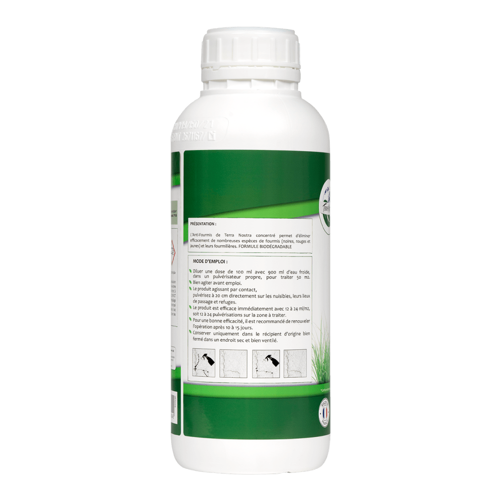 Anti Fourmis Naturel Formule Concentrée Bidon 1L - Terra Nostra - insecticides a base de produits naturels