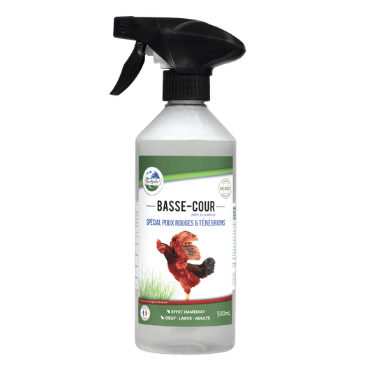 Basse Cour Naturel Spécial Poux rouges et Ténébrions Prêt à l'emploi Spray 500ml - Terra Nostra - insecticides a base de produits naturels