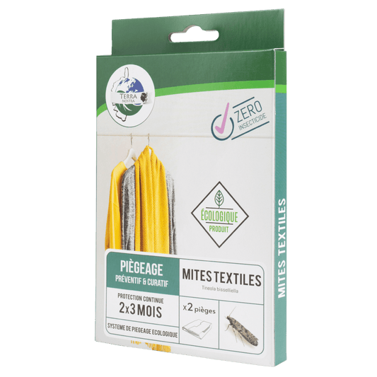 Piège Ecologique Naturel Contre Mite Textile LOT DE 2 BOITES x 2 PIEGES - Plaque de Phéromone X2 - Terra Nostra - insecticides a base de produits naturels