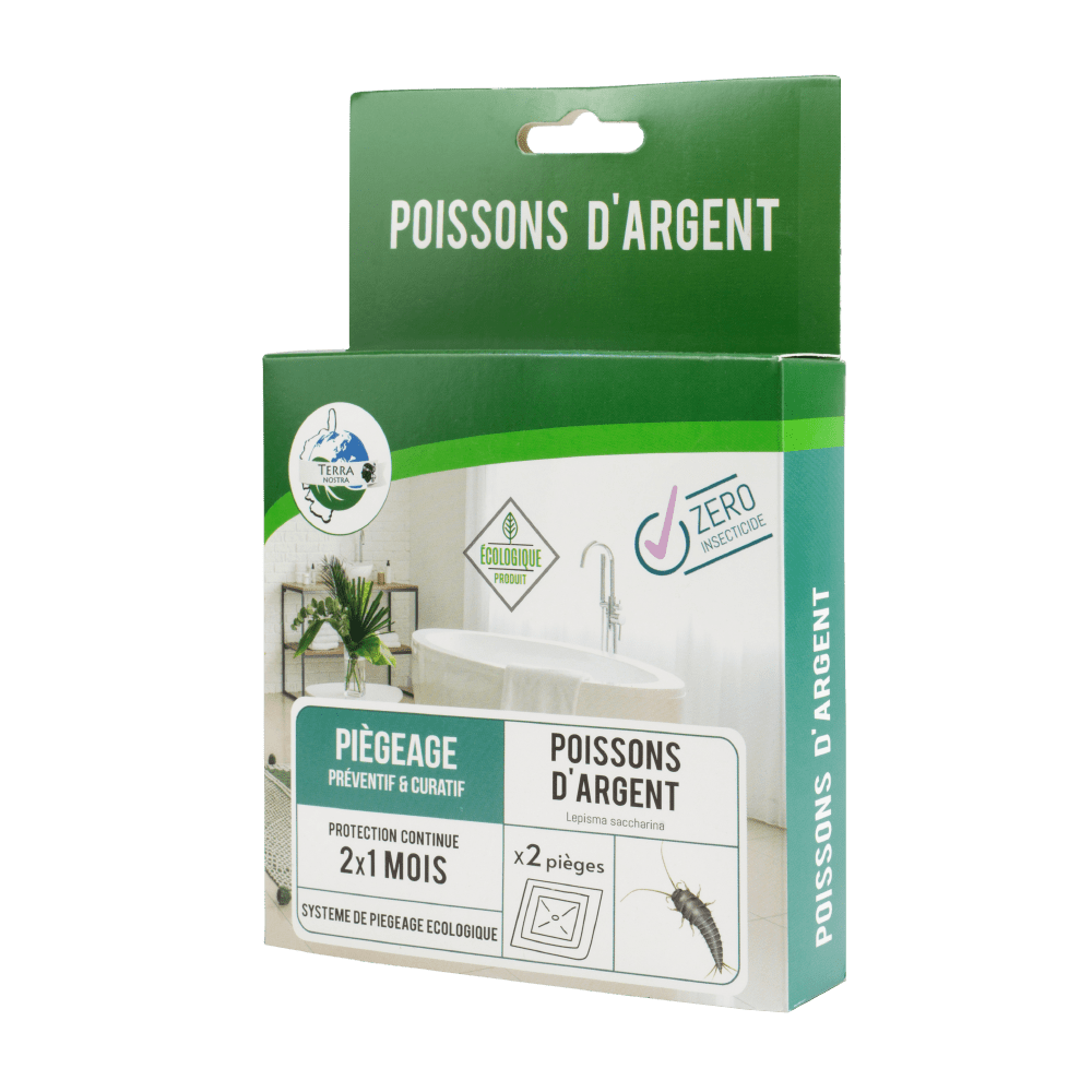 Piège Ecologique Naturel Contre Poisson d'Argent Plaque attractive X2 - Terra Nostra - insecticides a base de produits naturels