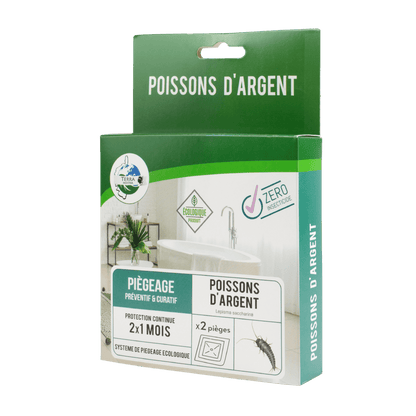 Piège Ecologique Naturel Contre Poisson d'Argent Plaque attractive X2 - Terra Nostra - insecticides a base de produits naturels