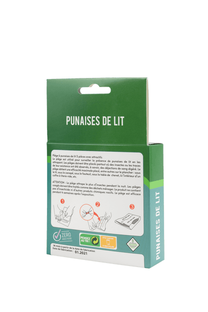 Piège Ecologique Naturel Contre Punaise de Lit Plaque attractive X5 - Terra Nostra - insecticides a base de produits naturels
