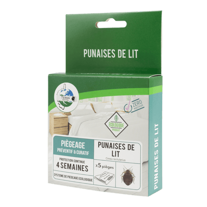 Piège Ecologique Naturel Contre Punaise de Lit Plaque attractive X5 - Terra Nostra - insecticides a base de produits naturels