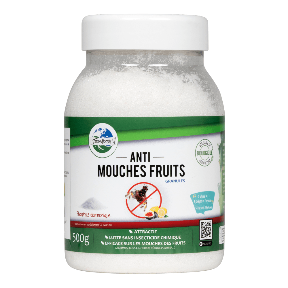 Traitement Naturel Mouche des Fruits Phosphate Diammonique Flacon ou Seau - Terra Nostra - insecticides a base de produits naturels